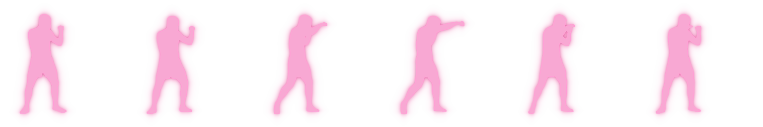 Animated silhouette of a cross