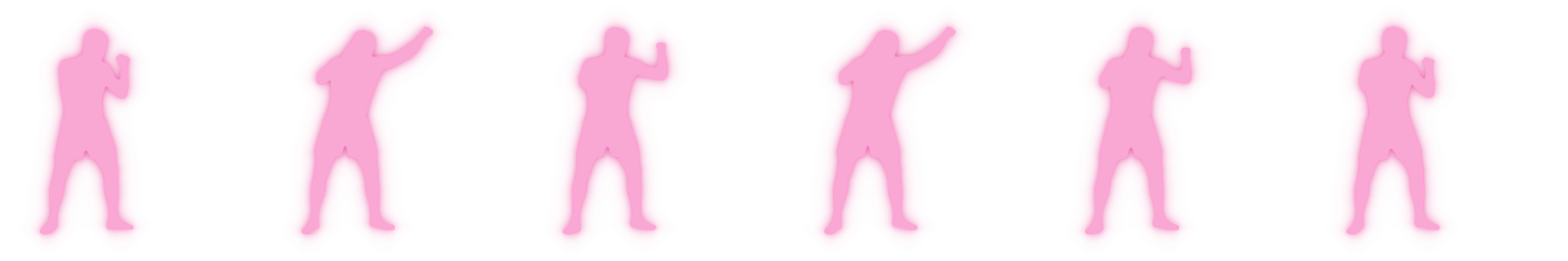 Animated silhouette of a double jab