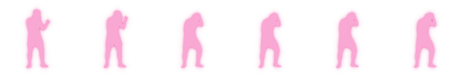 Animated silhouette of a high guard block