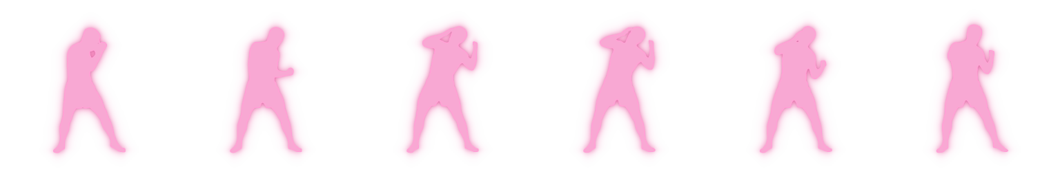 Animated silhouette of a lead uppercut