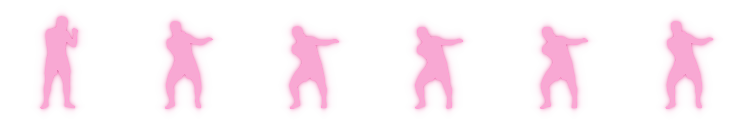 Animated silhouette of a lean back
