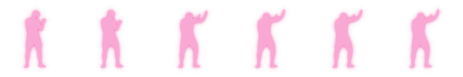 Animated silhouette of a long guard