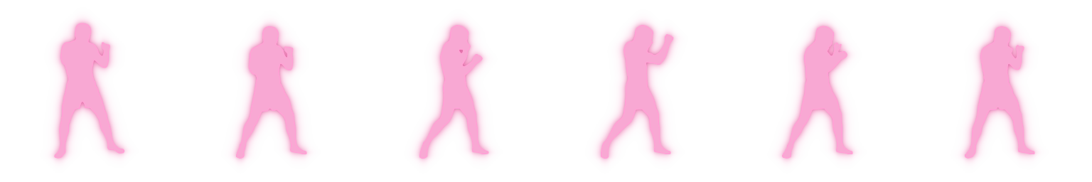 Animated silhouette of a rear uppercut