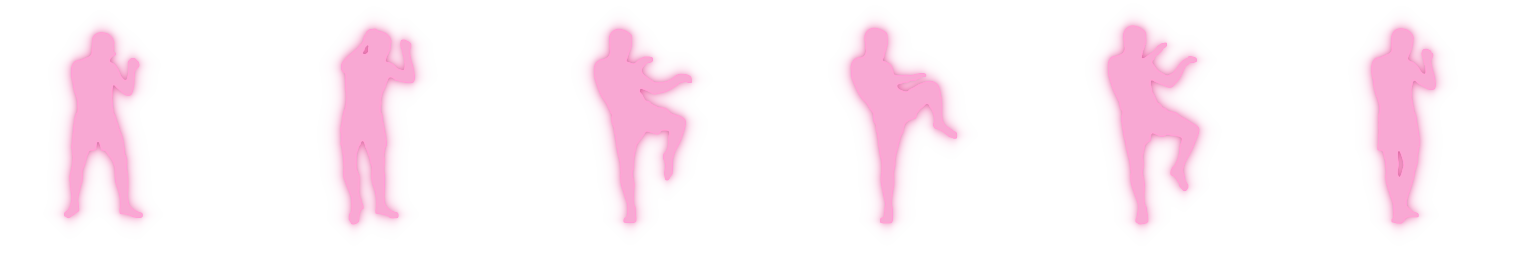 Animated silhouette of a lead straight knee