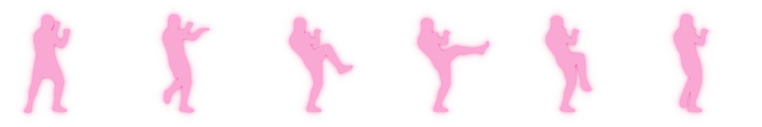 Animated silhouette of a rear teep