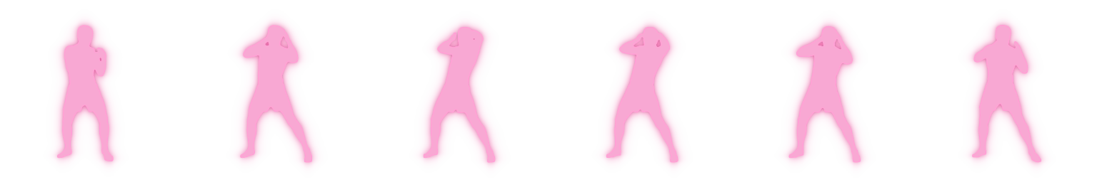 Animated silhouette of a lead up elbow